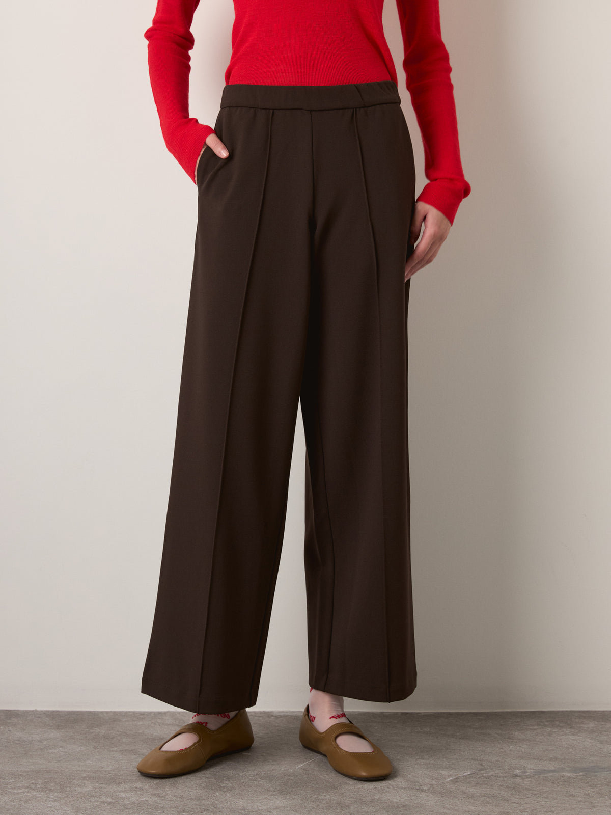 MONK & LOU - Amy Pintuck Straight Leg Pants - 