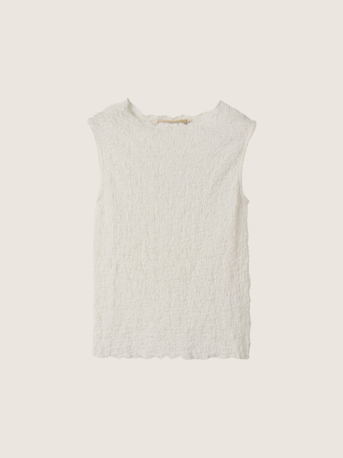 MONK & LOU - Textured Cotton Teya Top - Latte