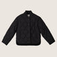 MONK & LOU - Bailey Quilted Relaxed Bomber - Blacknight