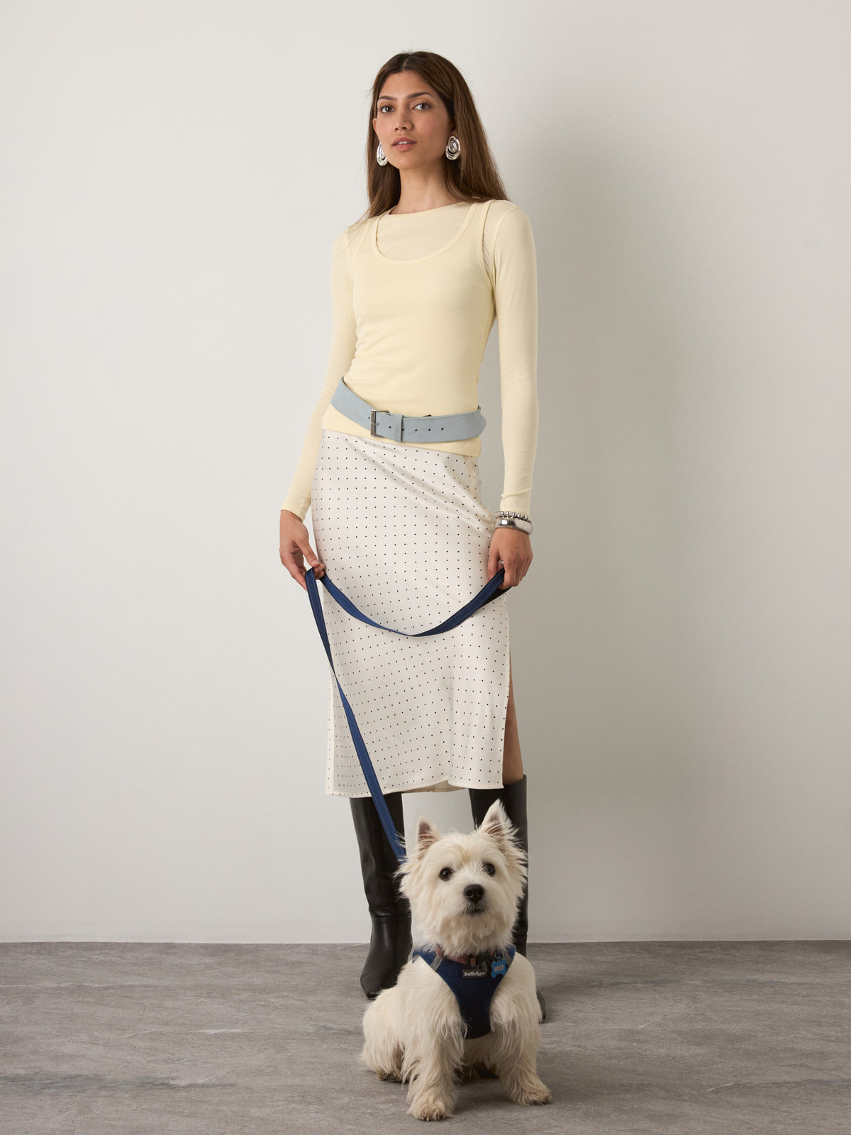 MONK & LOU - Beatrice Crewneck Longsleeve Top - Creampuff