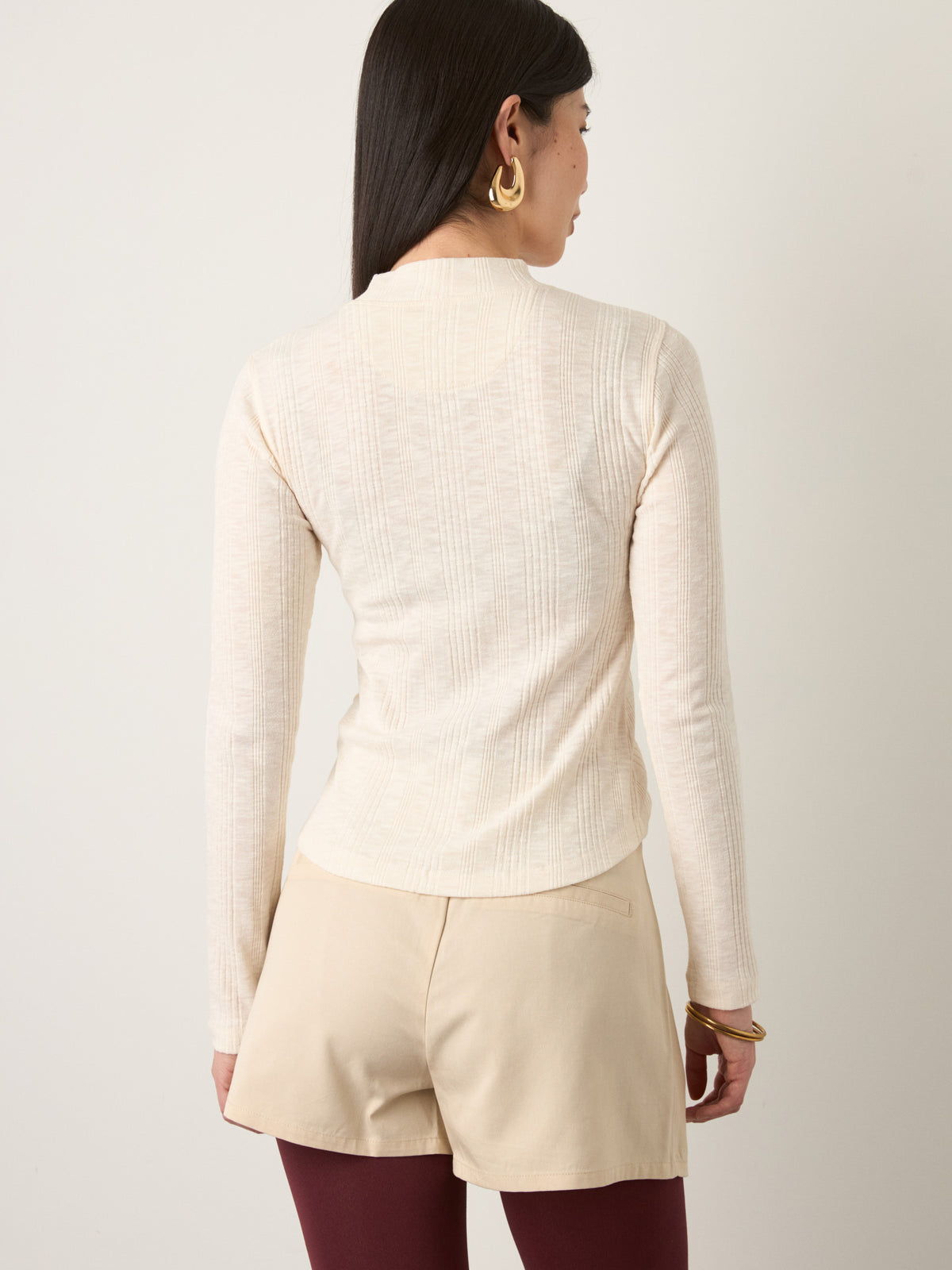 MONK & LOU - Benny Mockneck Longsleeve Top - 