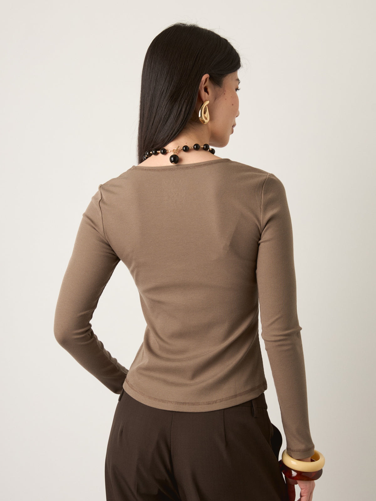MONK & LOU - Cassia Crewneck Longsleeve T-Shirt - 