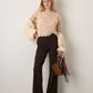 MONK & LOU - Erin Straight Leg Pants - Dark Chocolate