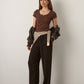 MONK & LOU - Gen Henley T-Shirt - Fudge Brownie