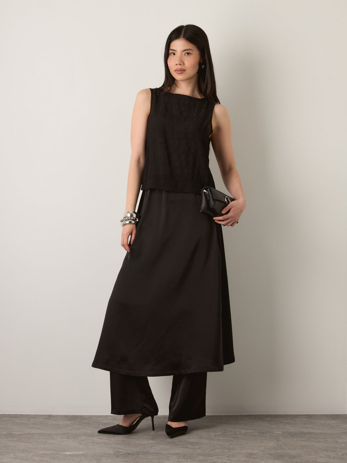 MONK & LOU - Imogen Shell Top - Black