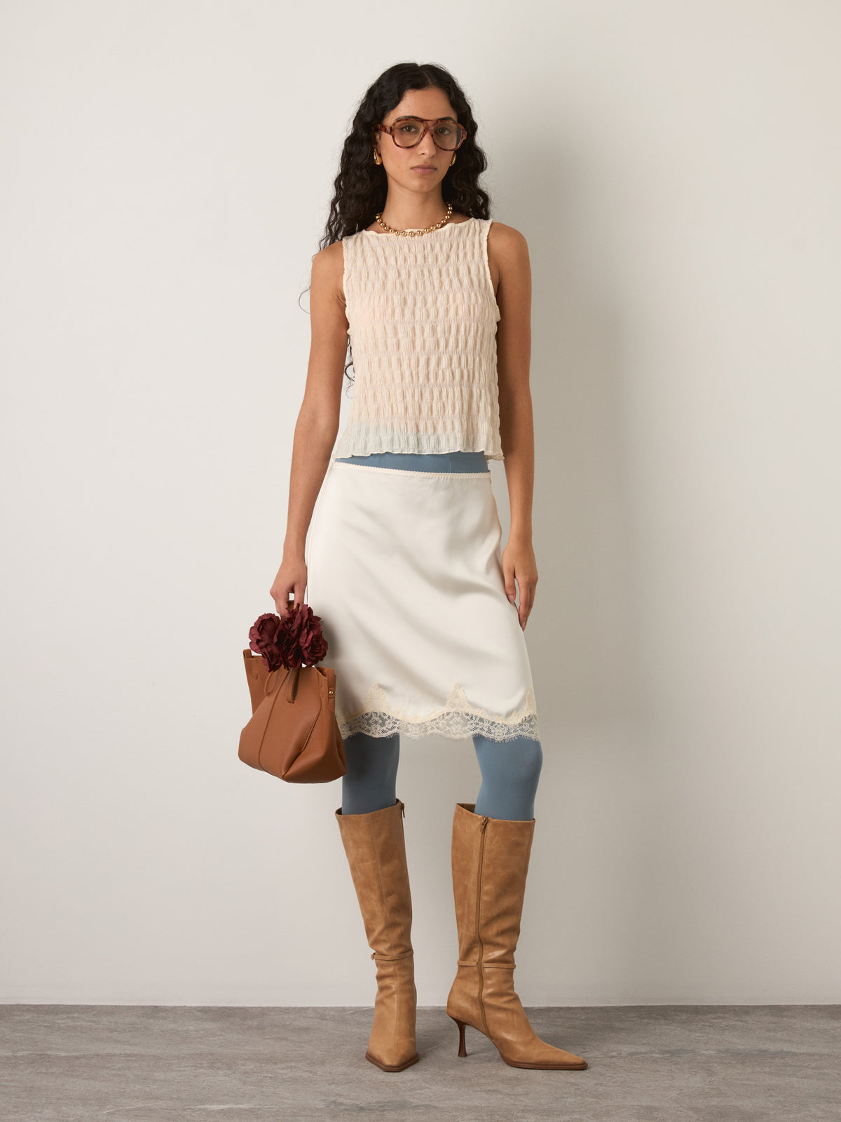 MONK & LOU - Imogen Shell Top - Cream
