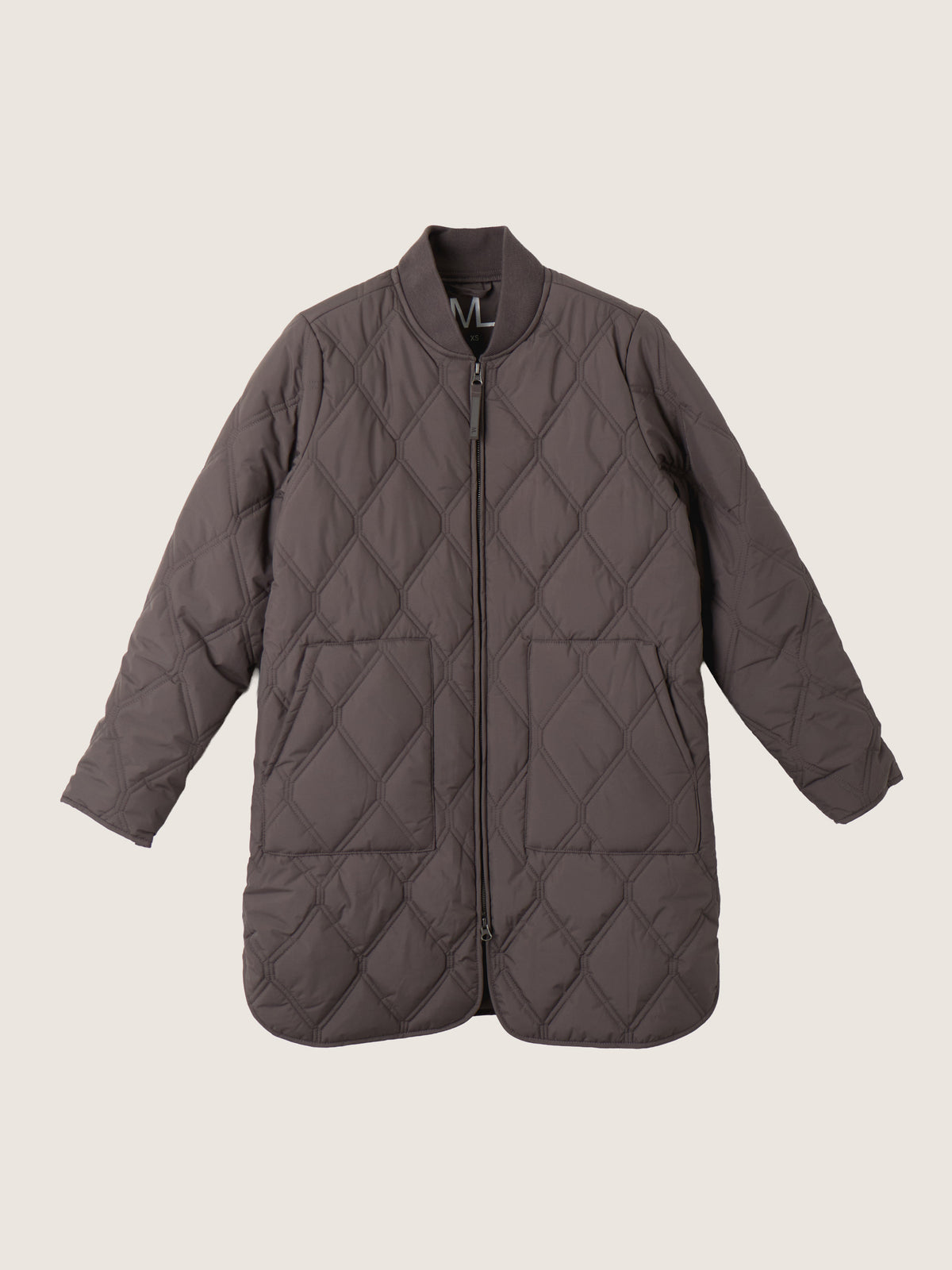 MONK & LOU - Jimmi Long Bomber Jacket - Warm Gray