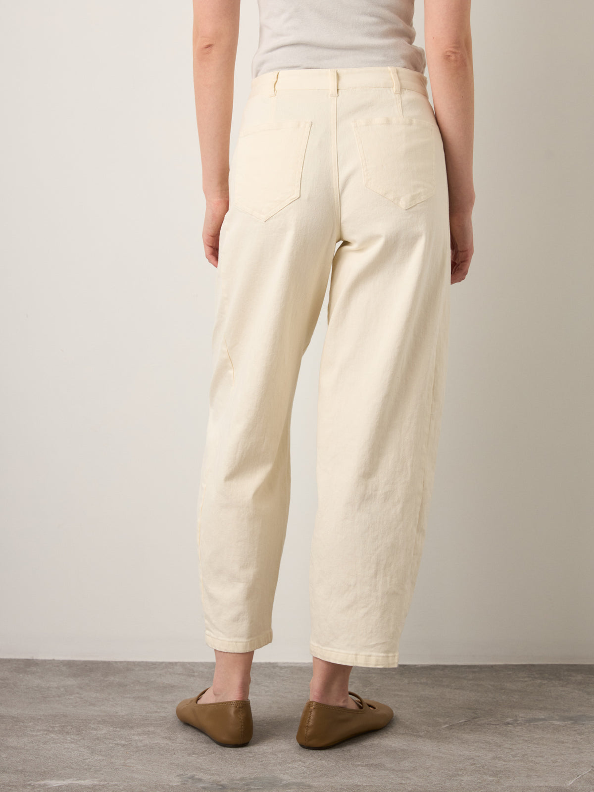 MONK & LOU - Julie Cropped Barrel Pants - 