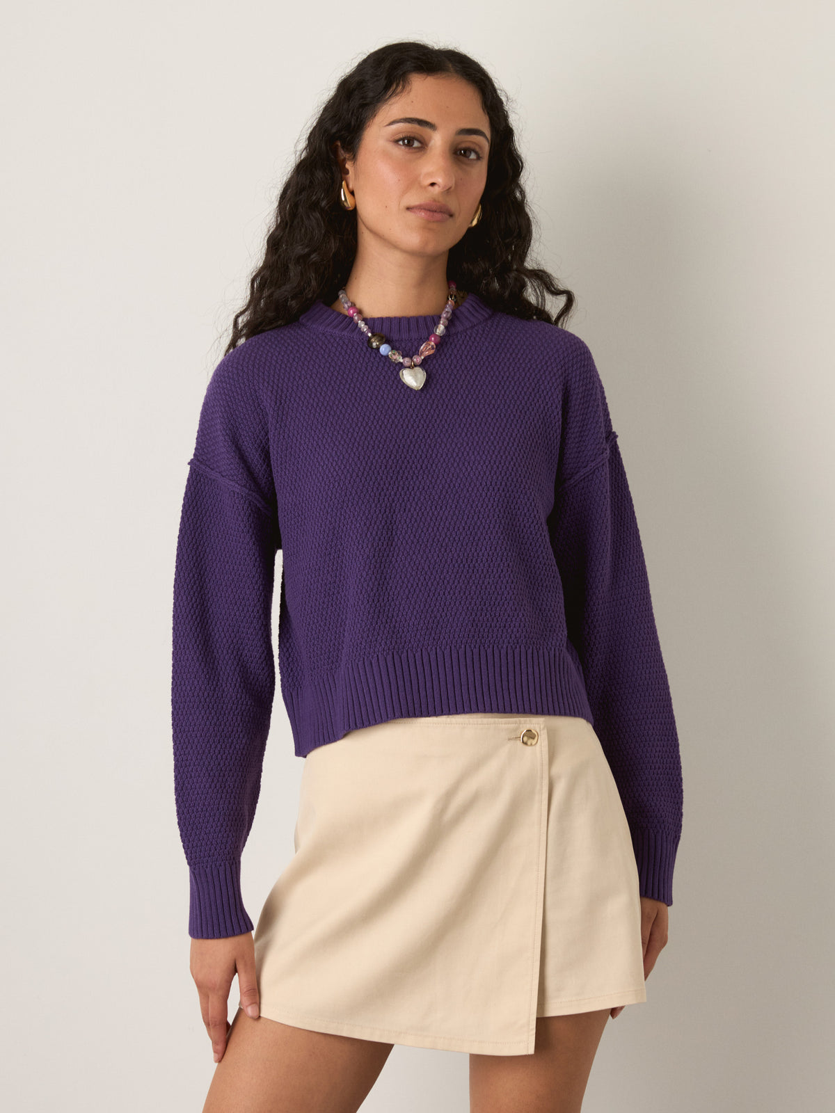 MONK & LOU - Kya Crewneck Pullover Sweater - 