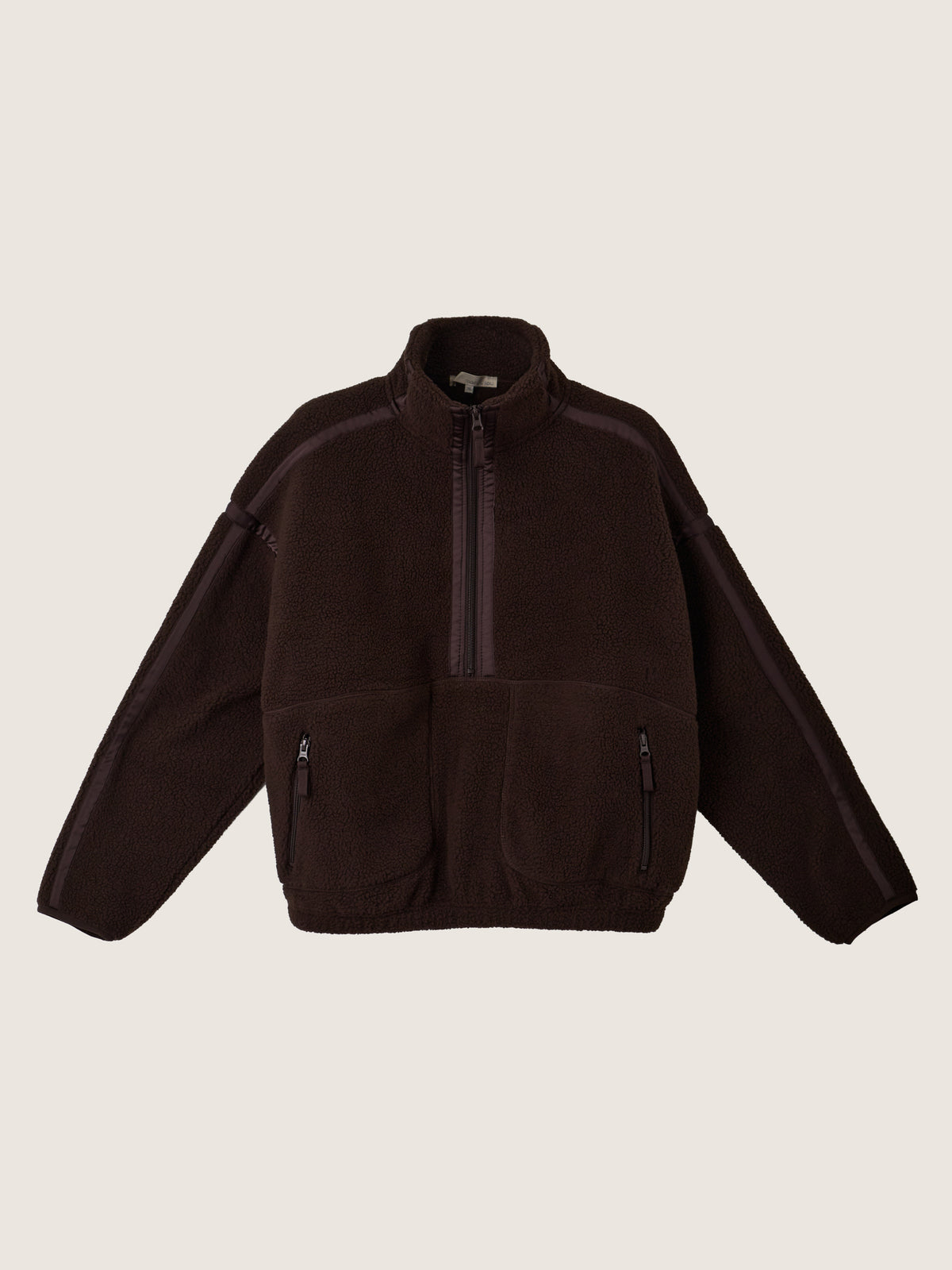 MONK & LOU - Lex High Pile Fleece Half-Zip Pullover Jacket - 