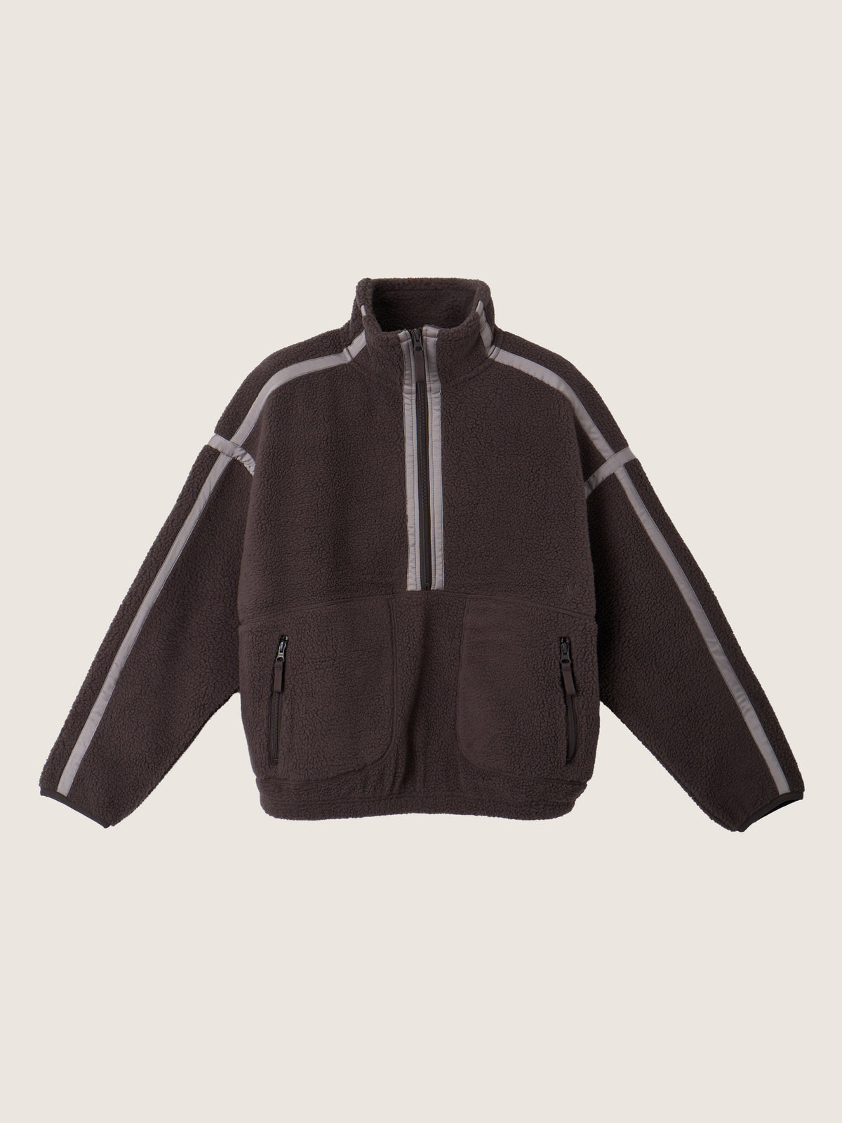 MONK & LOU - Lex High Pile Fleece Half-Zip Pullover Jacket - 