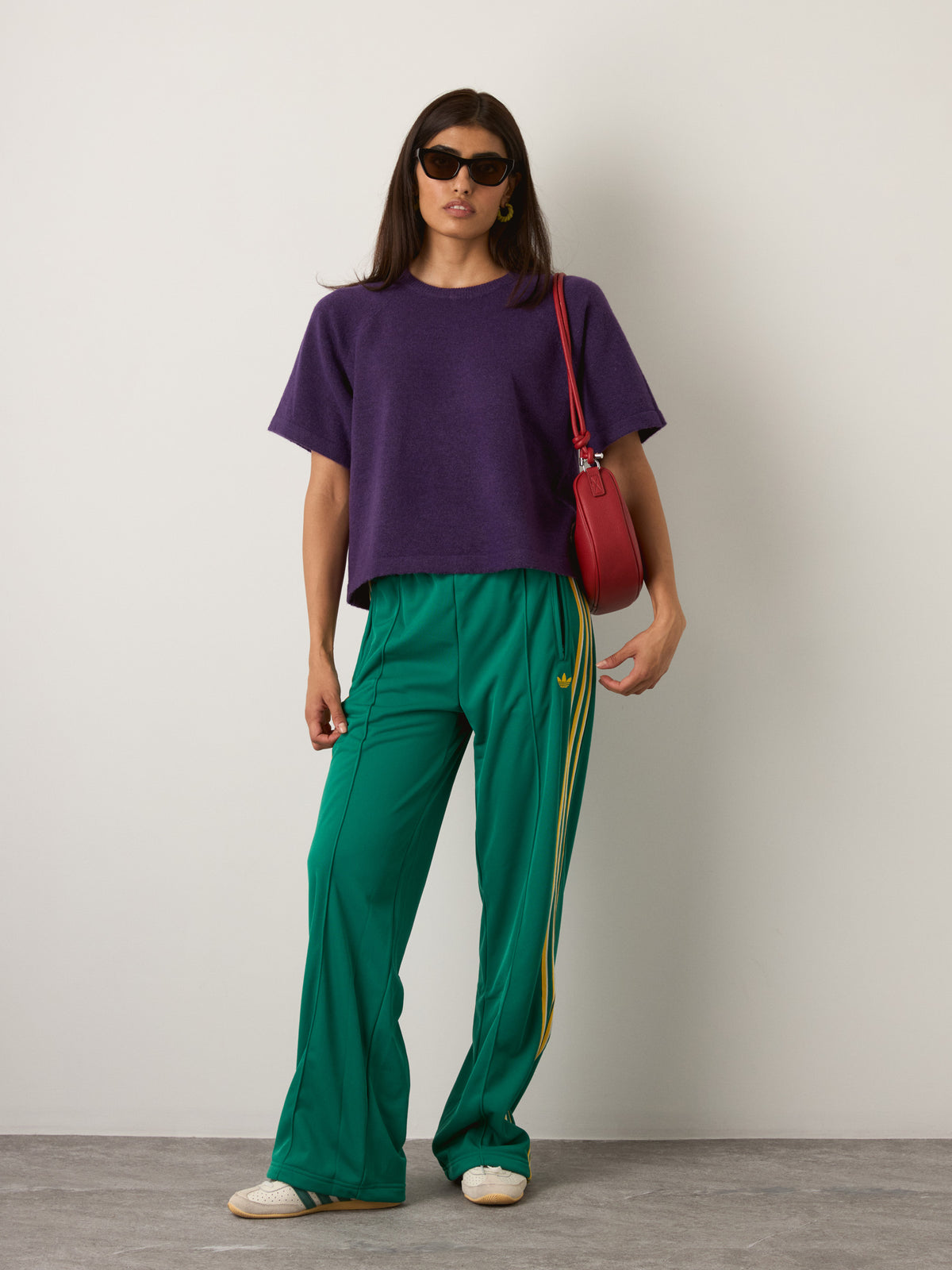 MONK & LOU - Marla Crewneck Sweater - Melange Purple