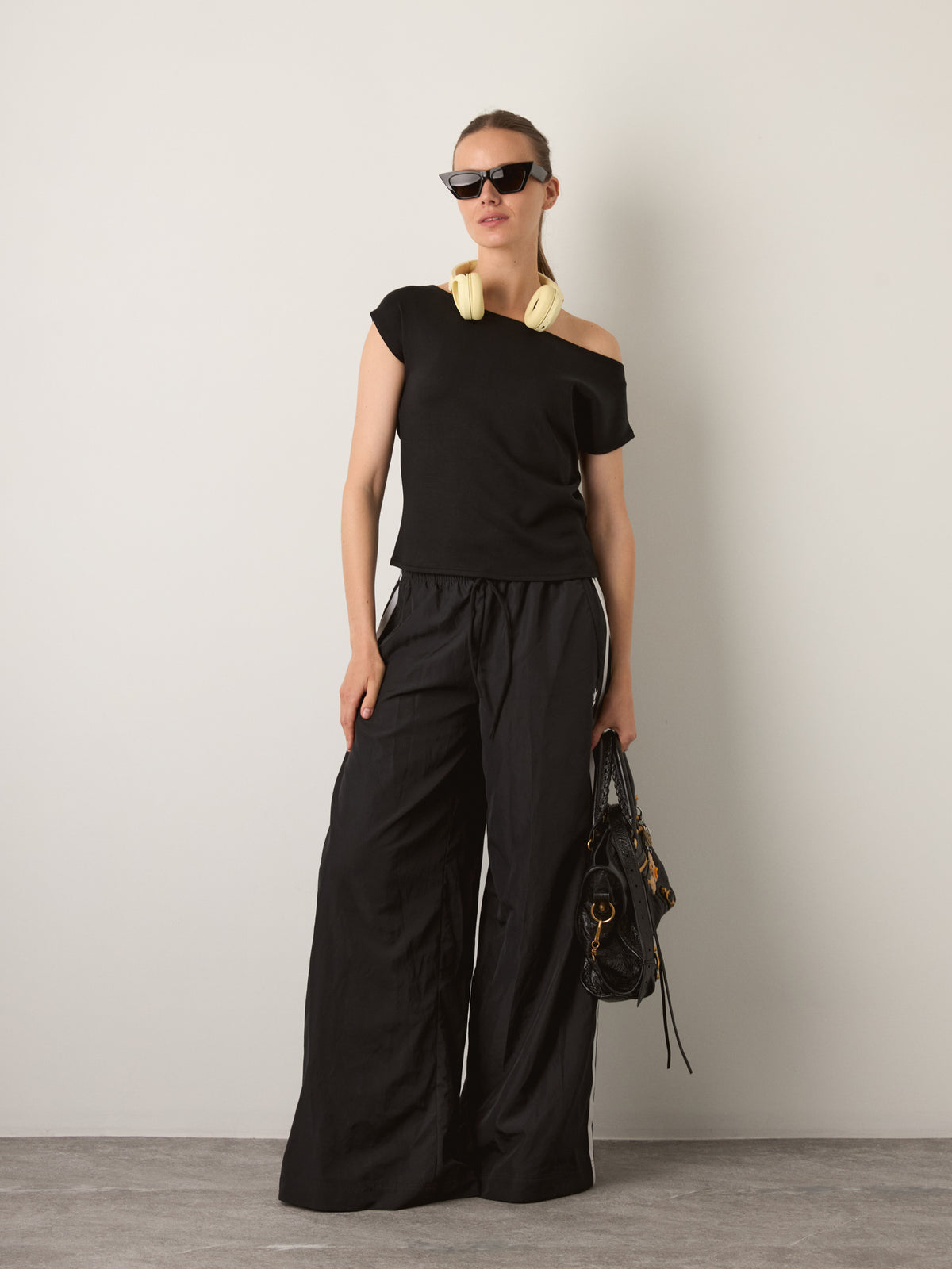 MONK & LOU - Maude Off Shoulder Top - Black Night