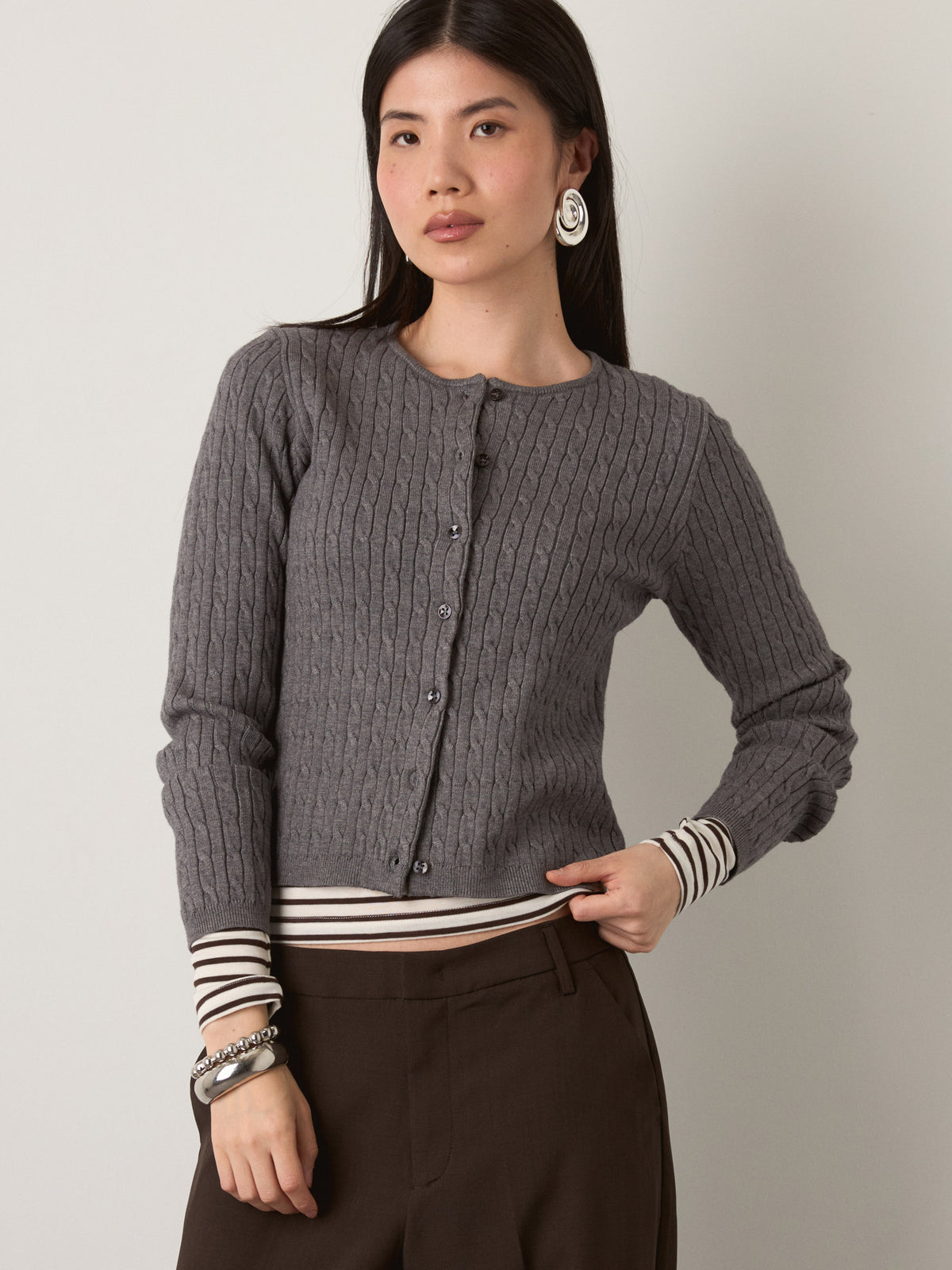 MONK & LOU - Nevaeh Cable Cardigan - 