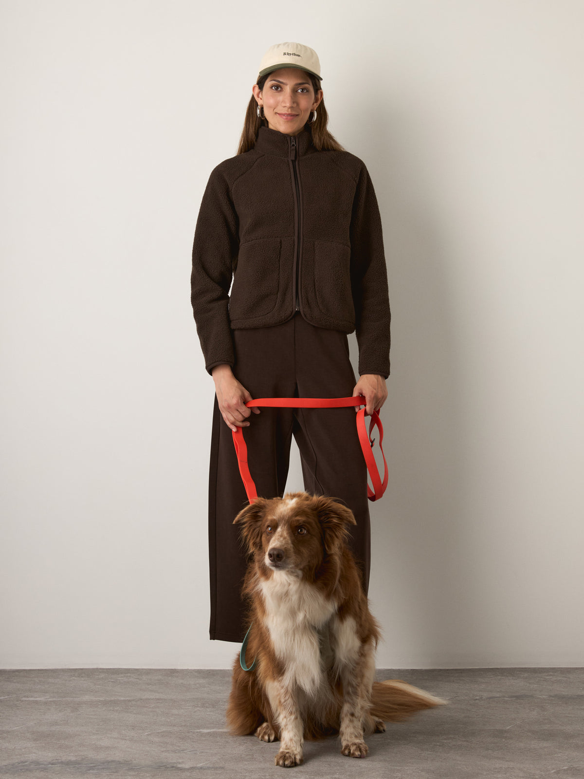 MONK & LOU - Noah High Pile Fleece Zip Jacket - Espresso