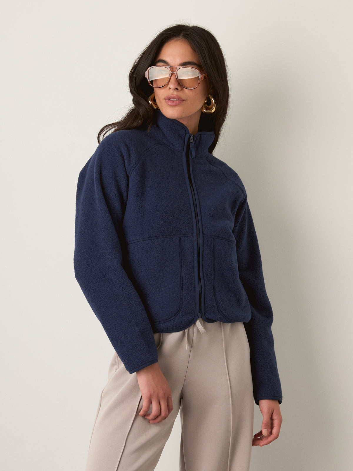 MONK & LOU - Noah High Pile Fleece Zip Jacket - 