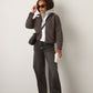 MONK & LOU - Noah High Pile Fleece Zip Jacket - Warm Grey