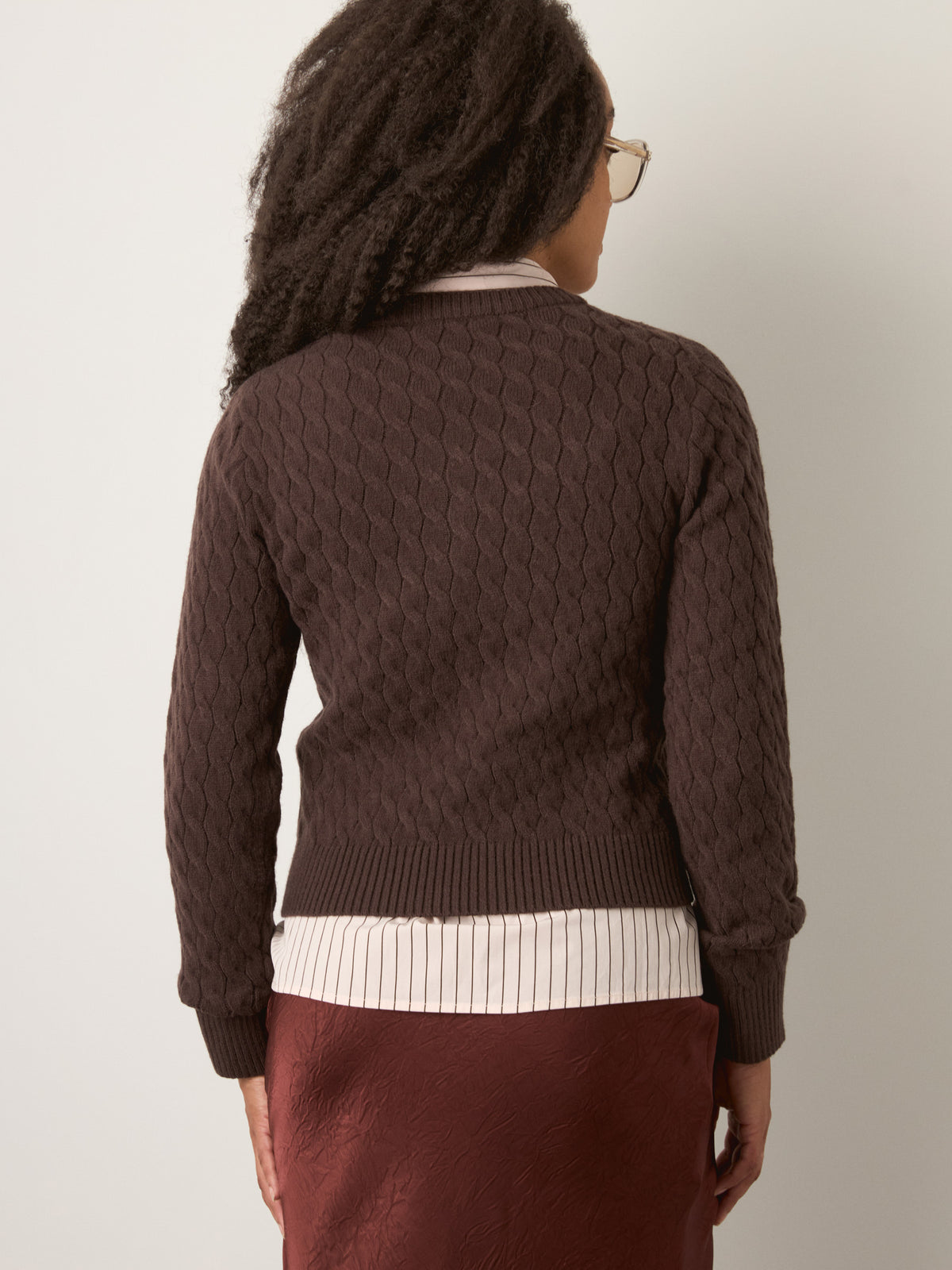 MONK & LOU - Phoebe Cable Pullover Sweater - 