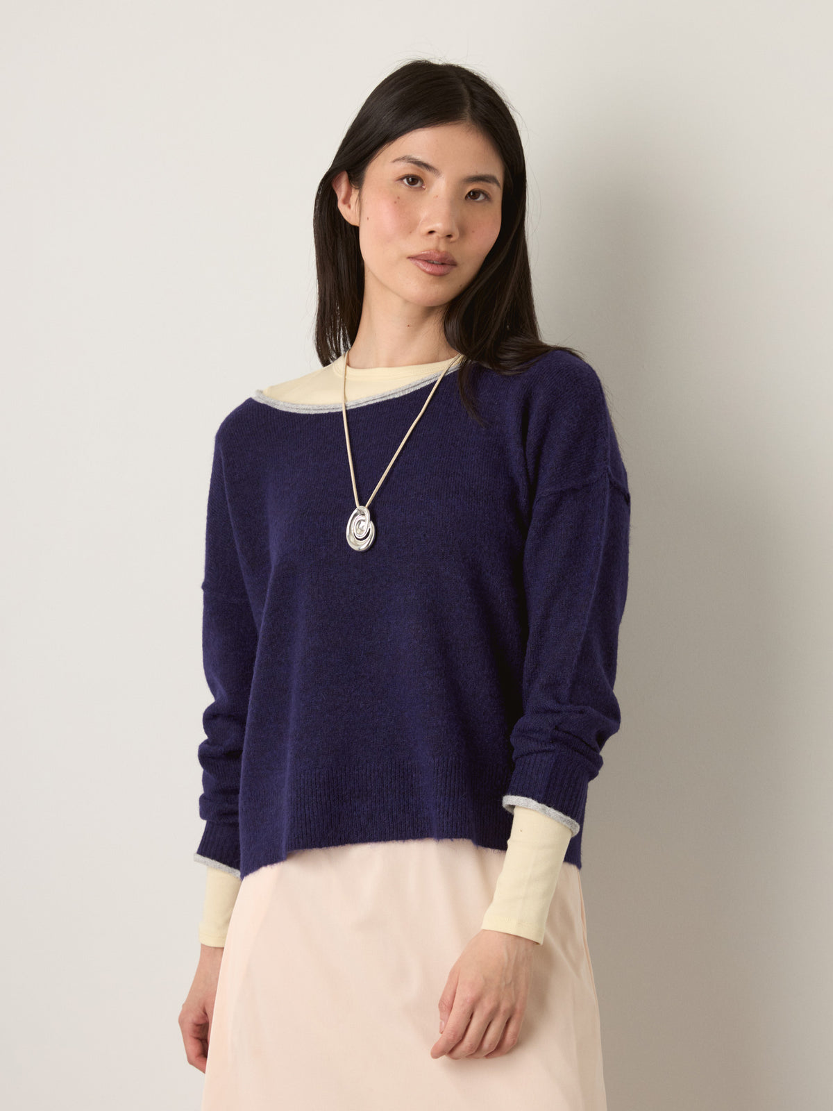 MONK & LOU - Shiloh Relaxed Pullover Sweater - 