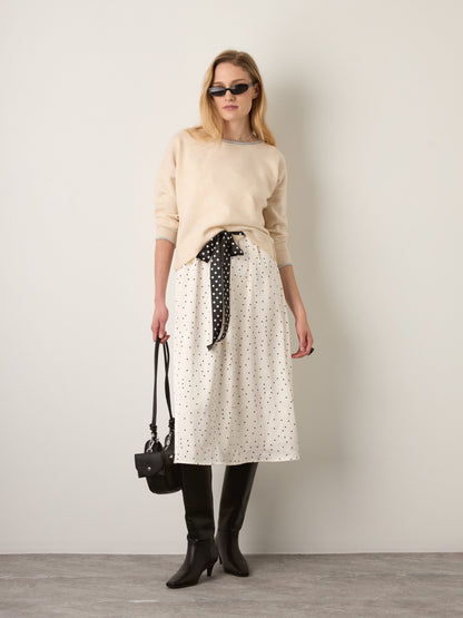 MONK & LOU - Shiloh Relaxed Pullover Sweater - Ivory