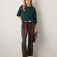 MONK & LOU - Valerian Cropped Sweater - Green Teal