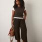 MONK & LOU - Yana Crew Vest - Chestnut
