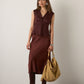 MONK & LOU - Zinnia Shell Tie Top - Brownie