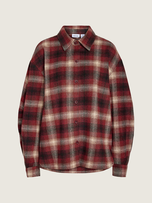 NOISY MAY - Mella Flanny Overshirt - Fig Check