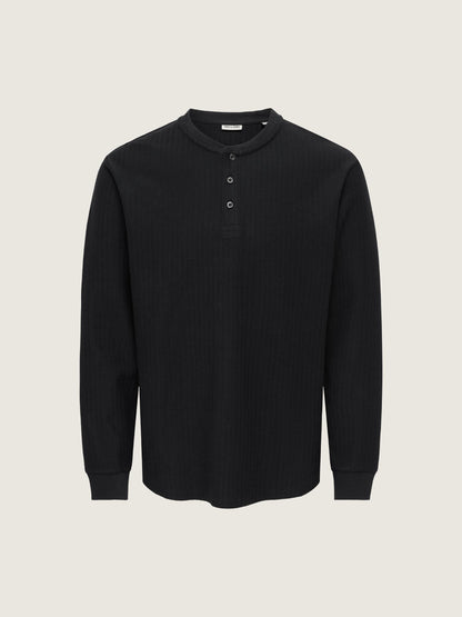 ONLY & SONS - Eddy Henley Top - Black