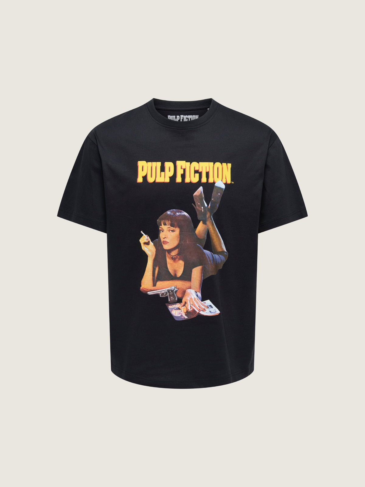 ONLY & SONS - Pulp Fiction Relaxed T-Shirt - Jet Black / Woman