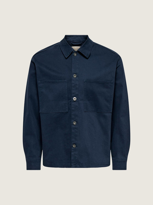 ONLY & SONS - Toby Relaxed Overshirt - Dress Blues