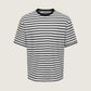 ONLY & SONS - Walker Relaxed Striped T-Shirt - Cloud Dancer / Black