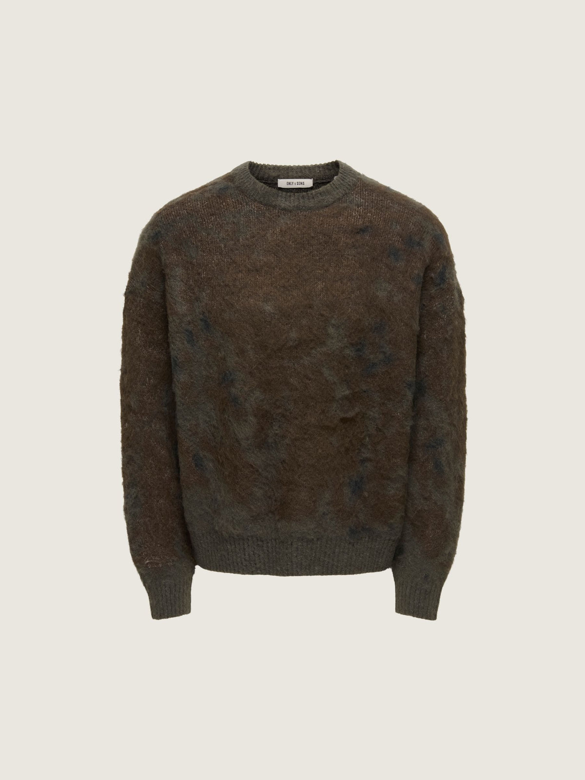 ONLY & SONS - Willis Jacquard Sweater - Beluga Rubber Jet Black