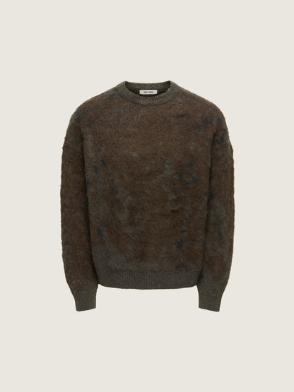 ONLY & SONS - Willis Jacquard Sweater - Beluga Rubber Jet Black