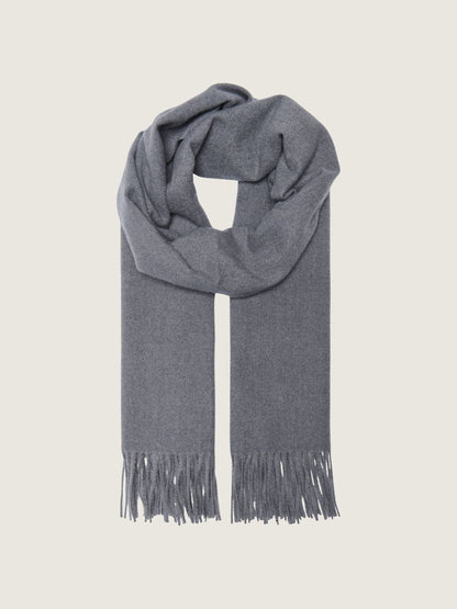 ONLY - Astrid Woven Fringed Scarf - Dark Grey Melange
