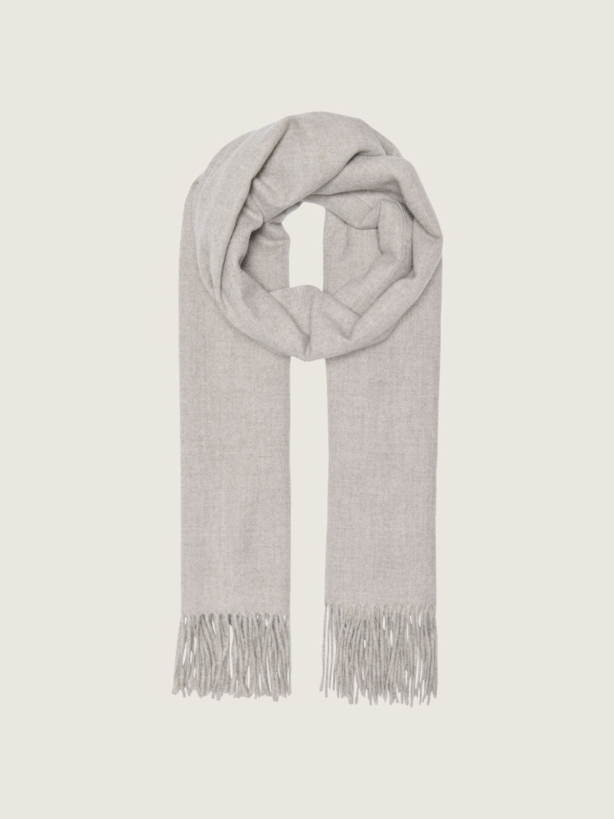 ONLY - Astrid Woven Fringed Scarf - String Melange
