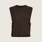 ONLY - Beate Crewneck Bow Vest - Coffee Bean Melange