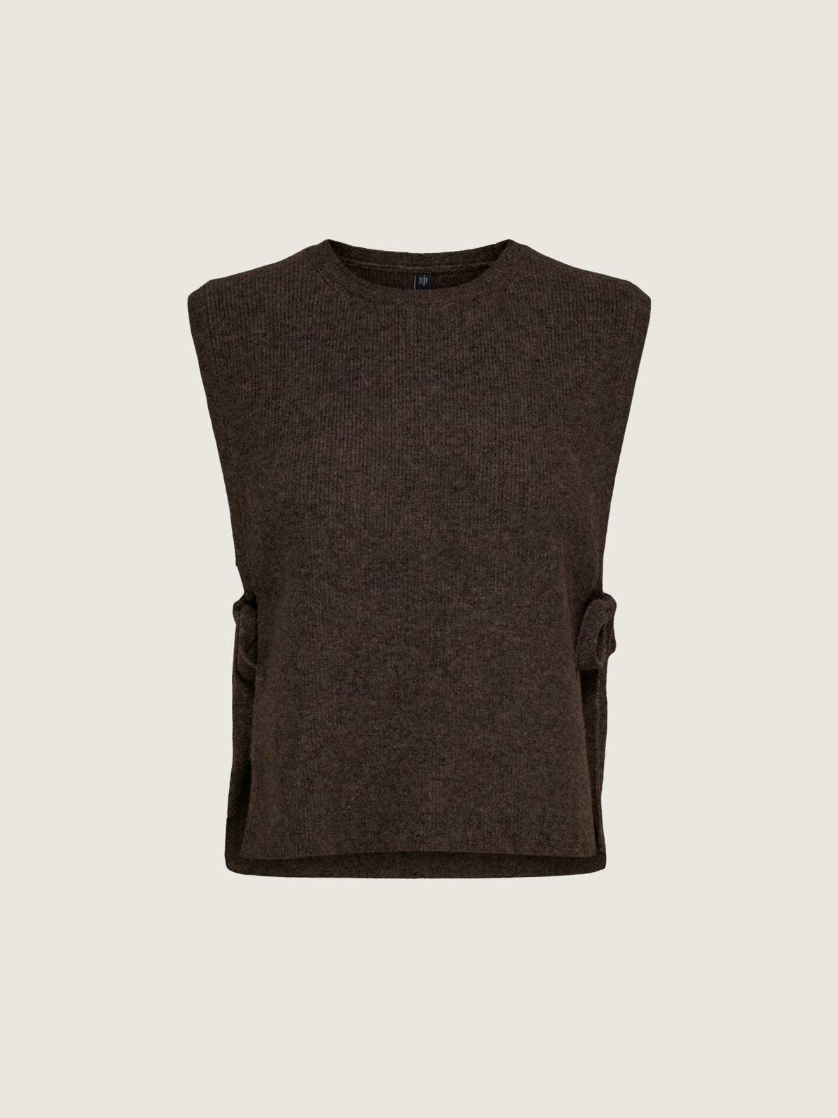 ONLY - Beate Crewneck Bow Vest - Coffee Bean Melange