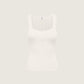 ONLY - Bree Square Neck Knit Tank Top - Cloud Dancer