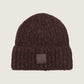 ONLY - Christina Knit Patch Beanie - Coffee Bean