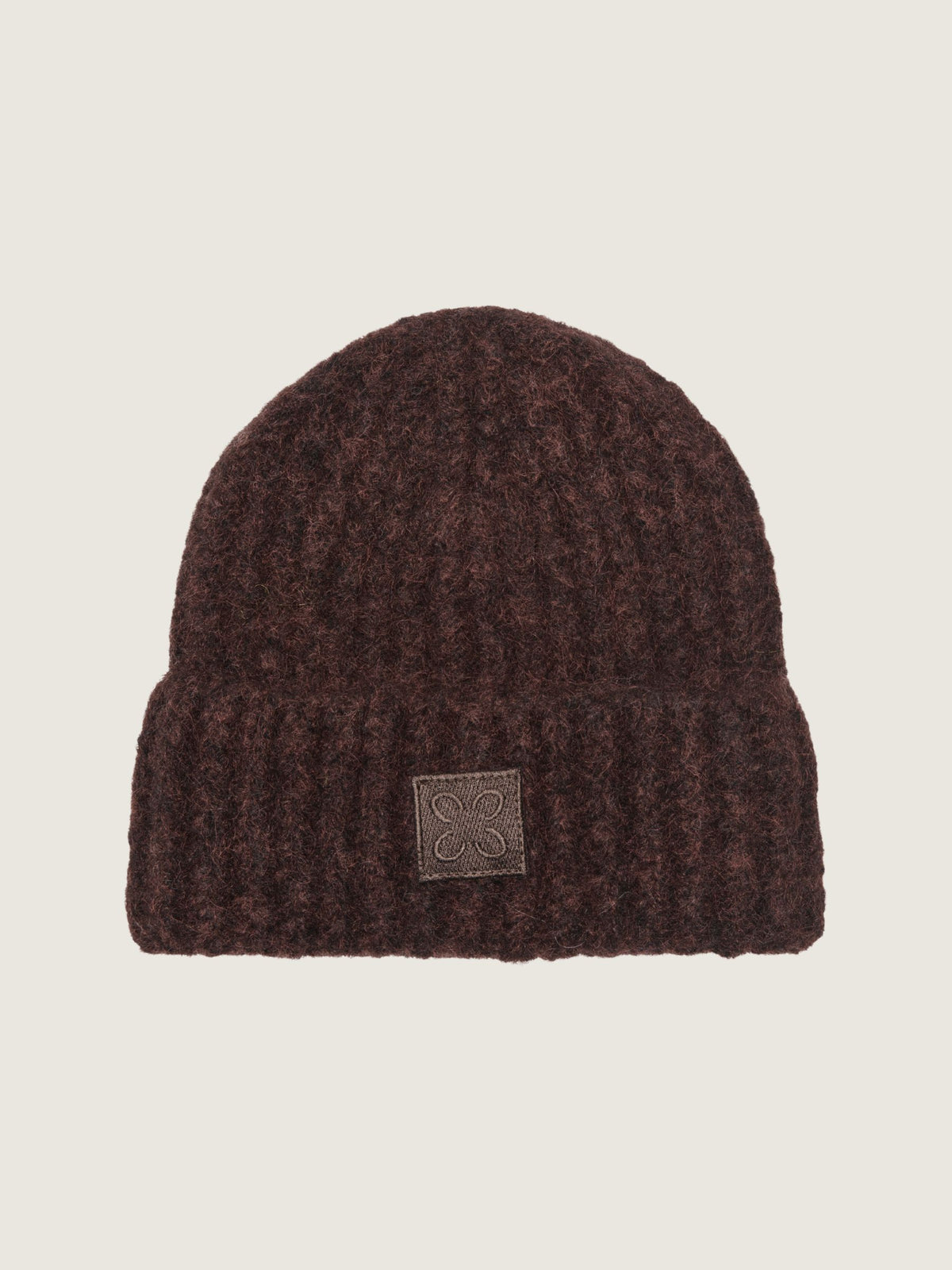 ONLY - Christina Knit Patch Beanie - Coffee Bean