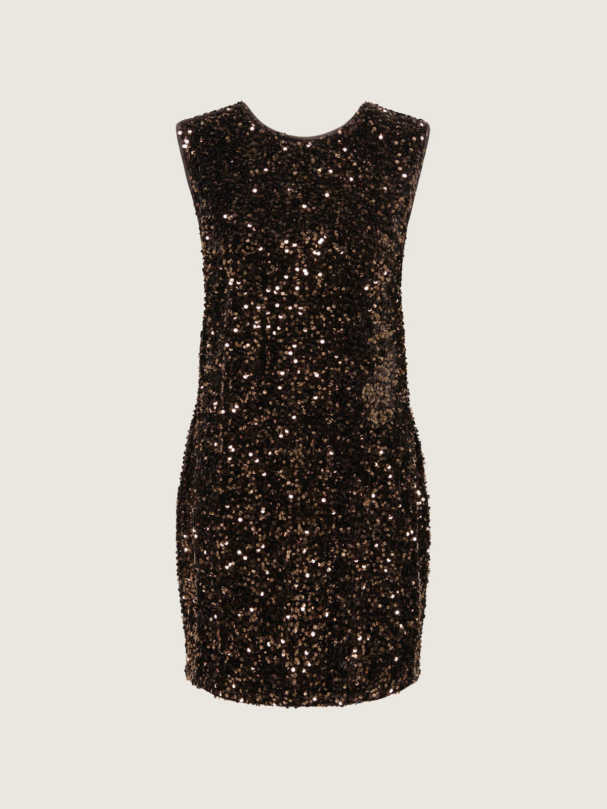 ONLY - Confidence Sequin Bow Dress - Chocolate Torte