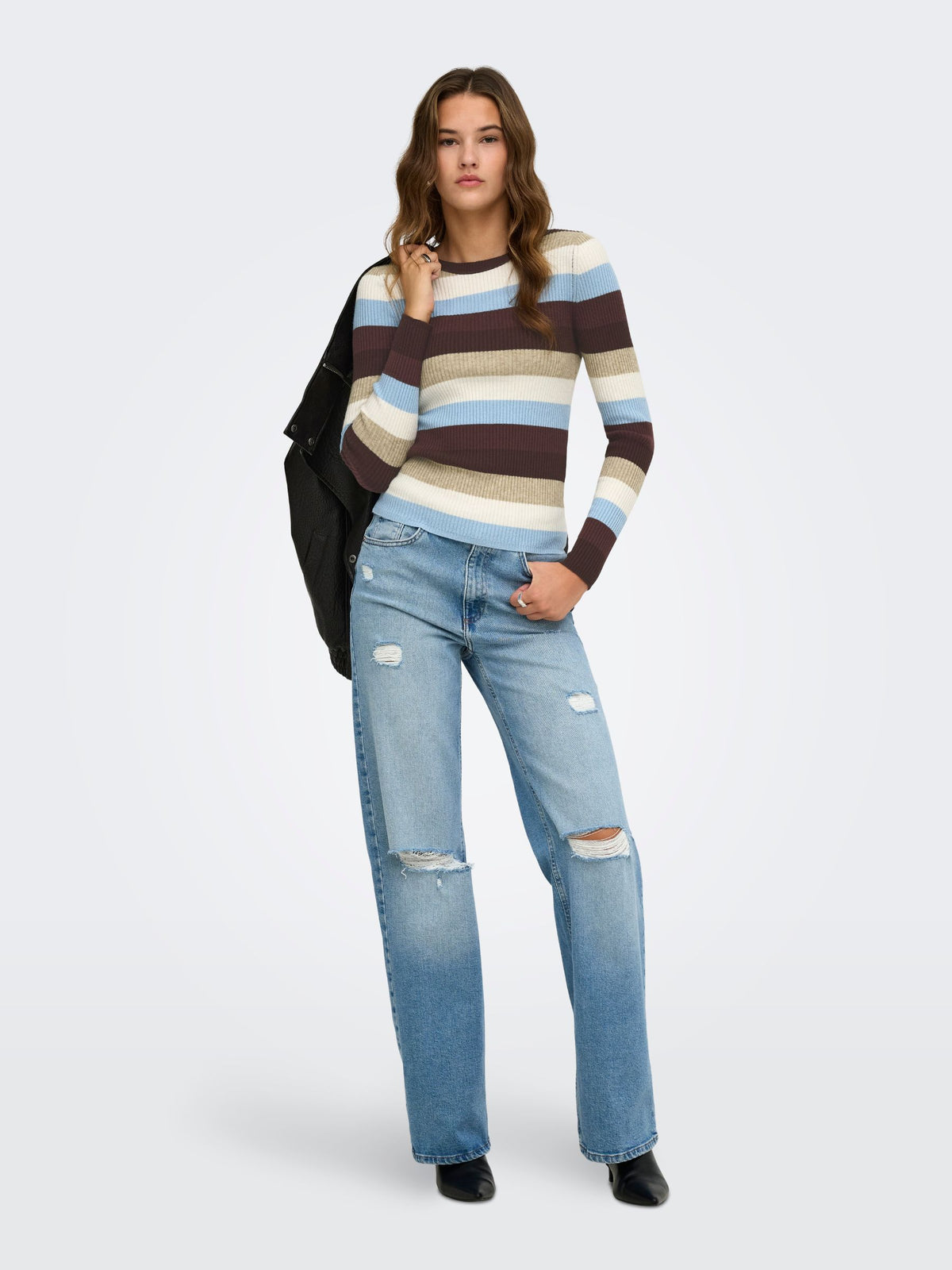 ONLY - Ibi Striped Pullover Sweater - 