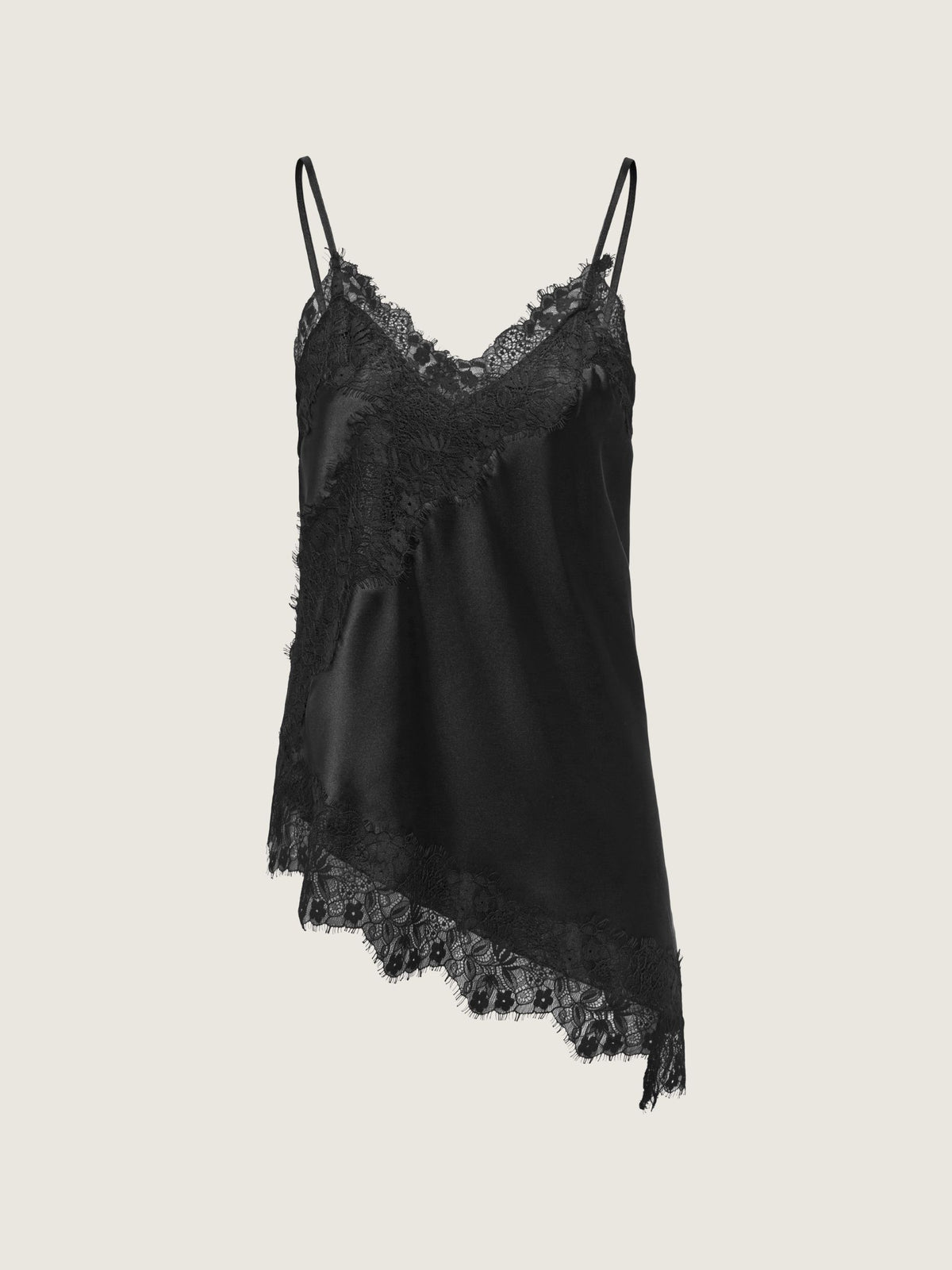 ONLY - Indona Satin Lace Camisole - Black