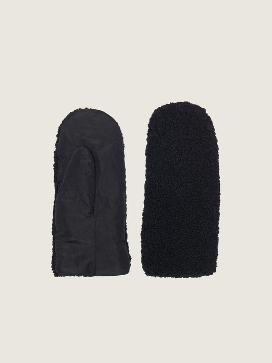 ONLY - Leva Faux Shearling Mittens - Black