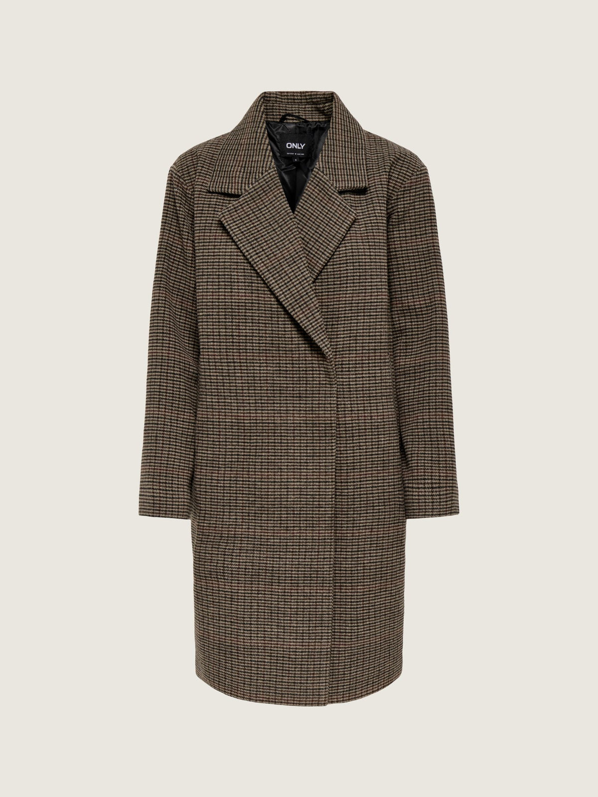 ONLY - Lulu Checked Long Coat - 
