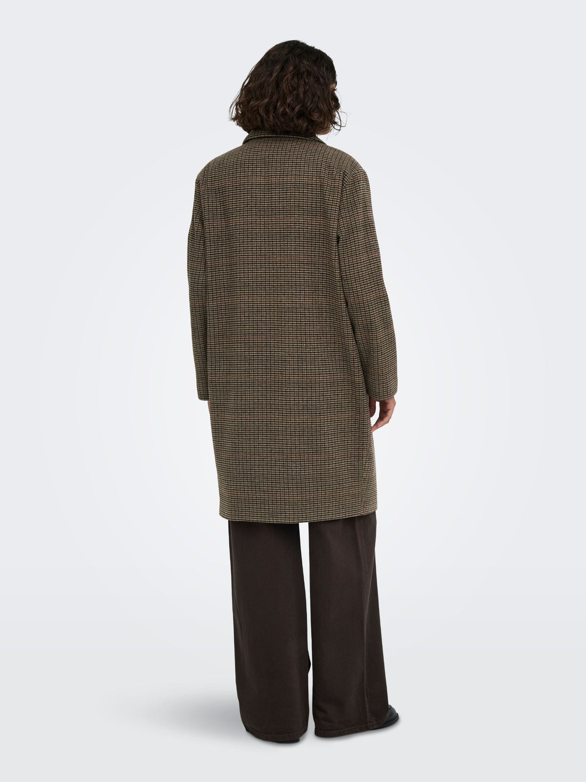 ONLY - Lulu Checked Long Coat - 