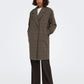 ONLY - Lulu Checked Long Coat - 