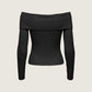 ONLY - Meddi Ribbed Off Shoulder Top - 