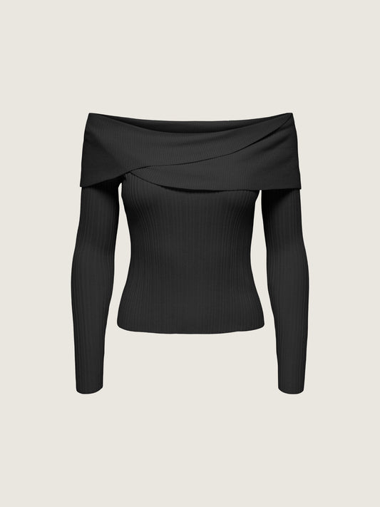 ONLY - Meddi Ribbed Off Shoulder Top - 